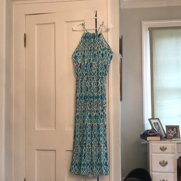 Tommy Bahama halter dress ikat print - Picture 2 of 4
